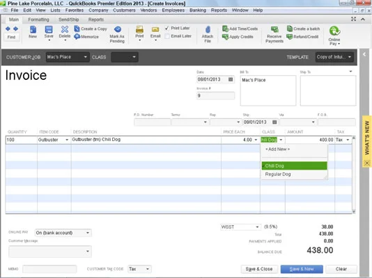 Tevékenységalapú költségszámítási osztályok a QuickBooks 2013-ban