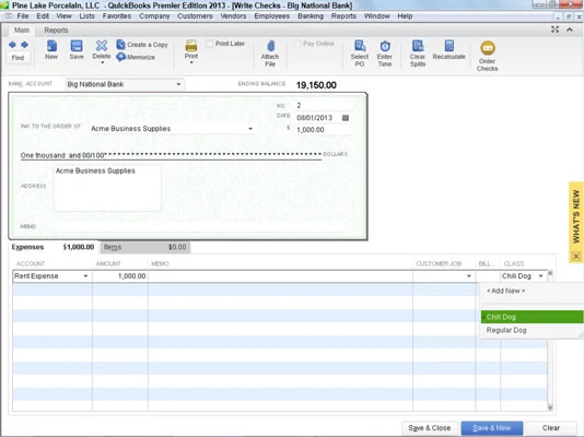 Tevékenységalapú költségszámítási osztályok a QuickBooks 2013-ban