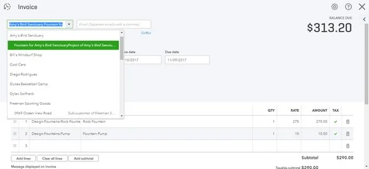 Projektek kezelése a QuickBooks Online-ban