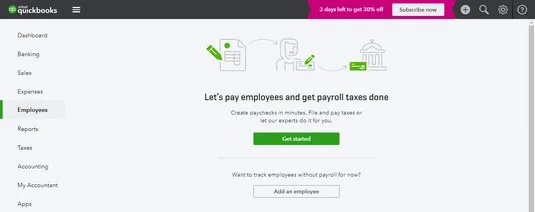 A QuickBooks online bérszámfejtésének bekapcsolása