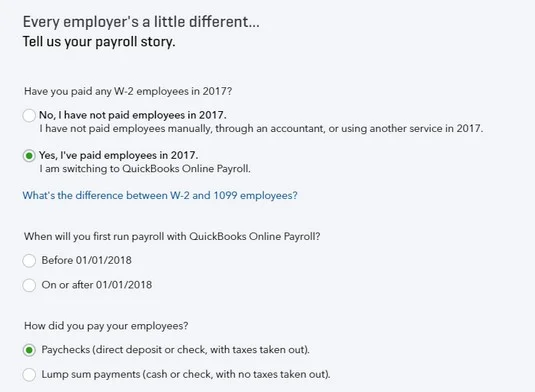 A QuickBooks online bérszámfejtésének bekapcsolása