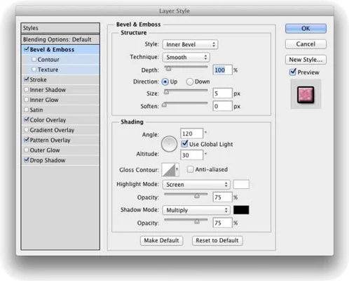 Utforsk Photoshops Layer Style-dialogboks