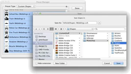 Egendefinerte former i Photoshop CC