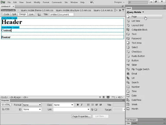 Slik bruker du Dreamweavers jQuery Mobile Widgets