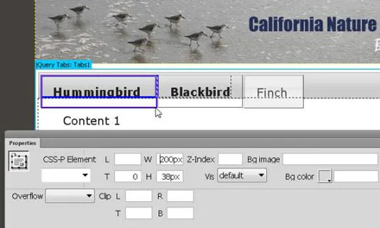 Hvordan lage fanepaneler med jQuery i Dreamweaver
