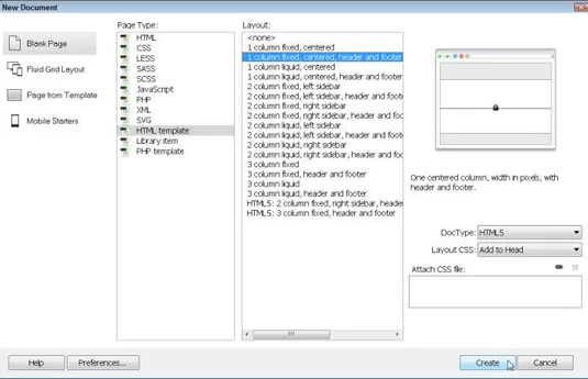 Hvordan lage en ny Dreamweaver-mal