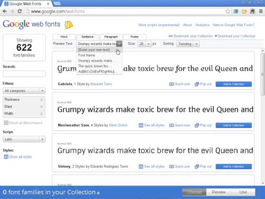 Slik bruker du egendefinerte skrifter fra Google Web Fonts-nettstedet i Dreamweaver