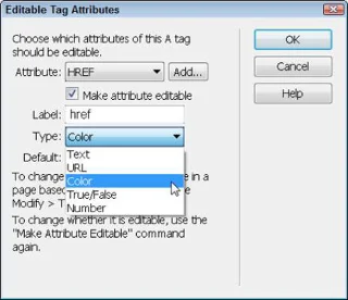 Hogyan tegyük szerkeszthetővé a Dreamweaver-attribútumokat