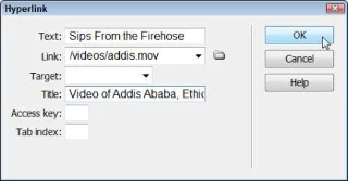 Hvordan koble til lyd- og videofiler i Dreamweaver
