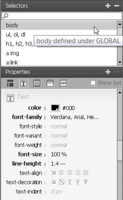 Kā rediģēt stilus CSS izkārtojumā programmā Dreamweaver