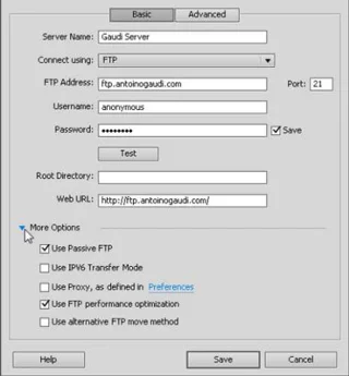 Hvordan sette opp Dreamweavers FTP-funksjoner