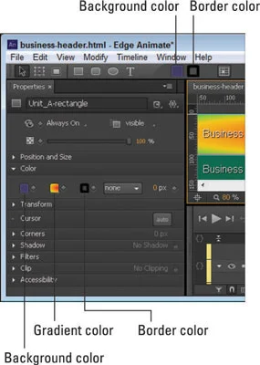 Bruk fargegrafen i Adobe Edge Animate