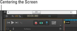 Detaljer om Edge Animate-tidslinjen og scenekontrollene