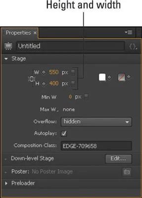 Globalne ali uporabne nastavitve v programu Adobe Edge Animate