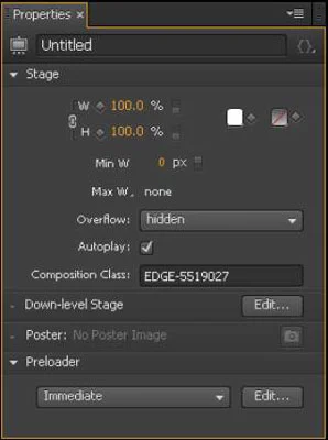 Hvordan endre størrelsen på Adobe Edge Animate Stage