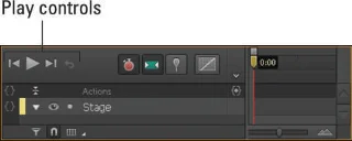Kontroller Edge Animate-tidslinjen