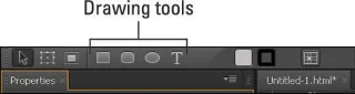 Adobe laika skala un zīmēšanas rīkjosla