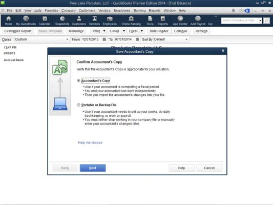 Hogyan készítsünk QuickBooks 2014 adatfájlmásolatot