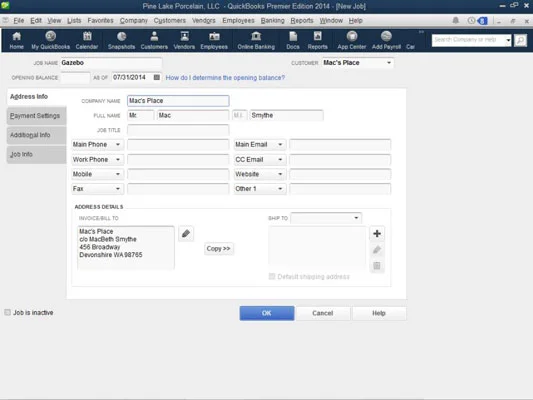 Hogyan állítsunk be egy QuickBooks 2014-es munkát