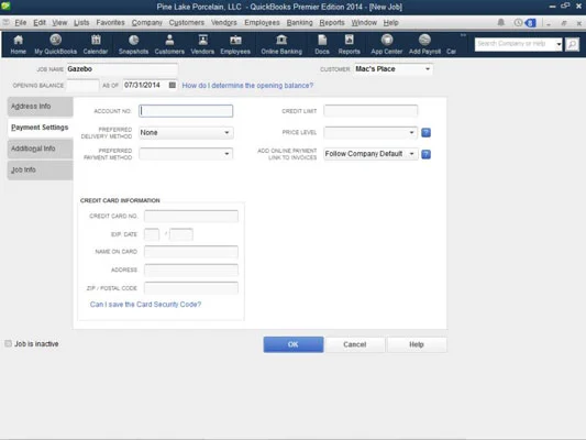 Hogyan állítsunk be egy QuickBooks 2014-es munkát