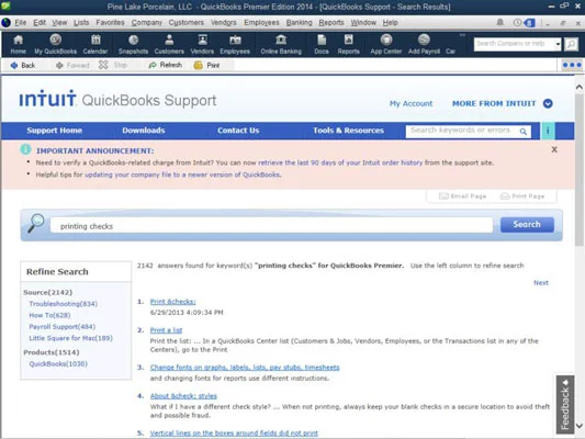 Hogyan kaphat terméktámogatást a QuickBooks-hoz