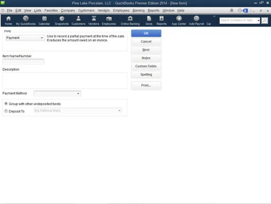Adjon egyéni mezőket a QuickBooks 2014 elemlistájának elemeihez