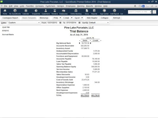 A QuickBooks 2014. évi könyvelői és adózási jelentései