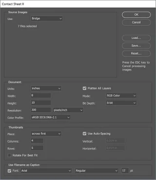 Automatiseringsverktøy i Adobe Bridge CC