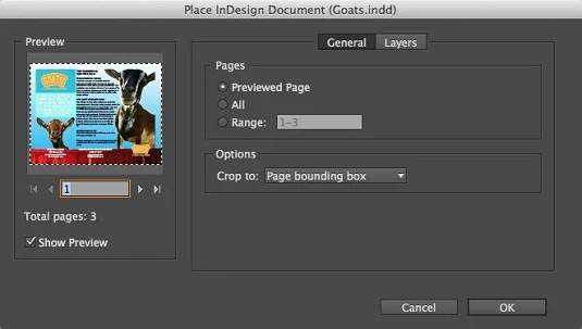 Slik importerer du PDF-er og andre InDesign-dokumenter til InDesign CC