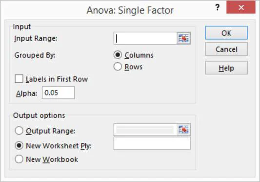 Slik bruker du ANOVA-dataanalyseverktøyene i Excel