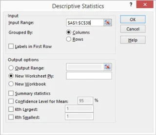 Kaip naudoti „Excel“ aprašomosios statistikos įrankį