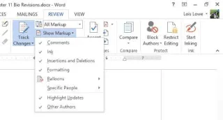 Zobrazenie všetkých značiek v programe Word 2013