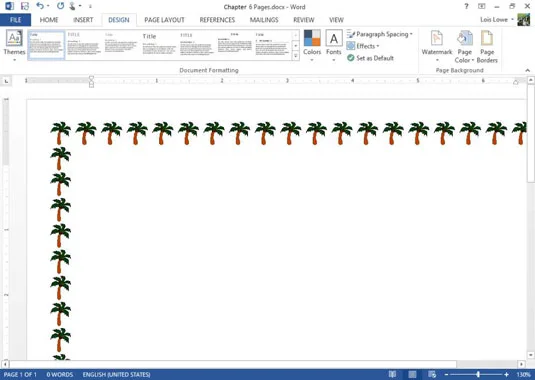 Kako dodati obrobo strani v Word 2013