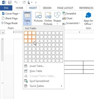 Kā ievietot vai uzzīmēt tabulu programmā Word 2013