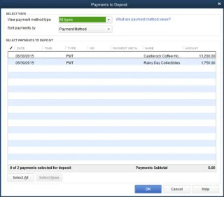 Banki befizetések rögzítése a QuickBooks 2015-ben