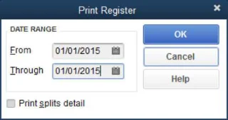 Hogyan nyomtathatunk csekknyilvántartást a QuickBooks 2015-ben