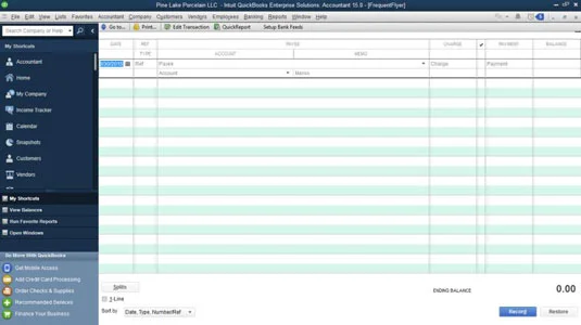 Hogyan írjunk be hitelkártya-tranzakciókat a QuickBooks 2015-ben
