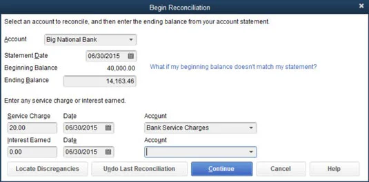Как да балансирате банкова сметка в QuickBooks 2015