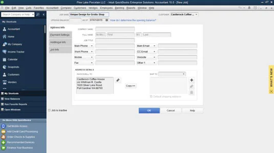 QuickBooks 2015 állás beállítása