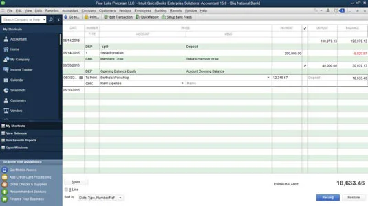 A csekkírás gyors módja a QuickBooks 2015 segítségével