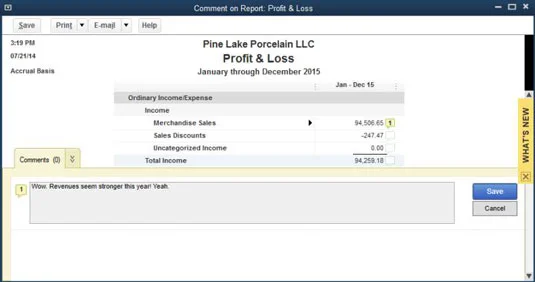 Hogyan kell dolgozni a QuickBooks jelentésablak gombjaival