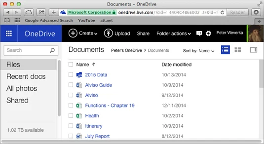 Naložite datoteke v Microsoft Office OneDrive