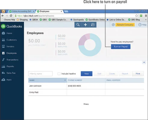 A QuickBooks Online megoldotta a bérszámfejtési igényeket