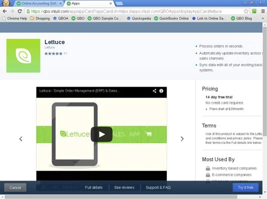 Kiegészítő alkalmazások a QuickBooks Online-hoz