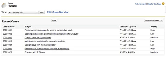 Rekordok a Salesforce.com Service Cloudban