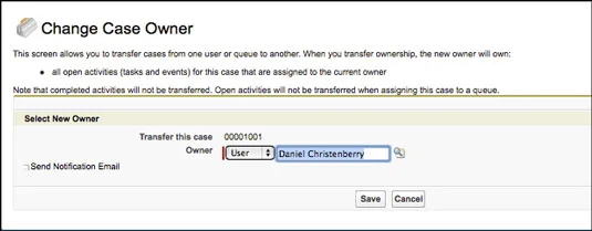 Salesforce.com-ügy újbóli hozzárendelése
