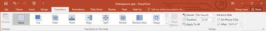 Kako uporabljati prehode diapozitivov v PowerPointu 2016
