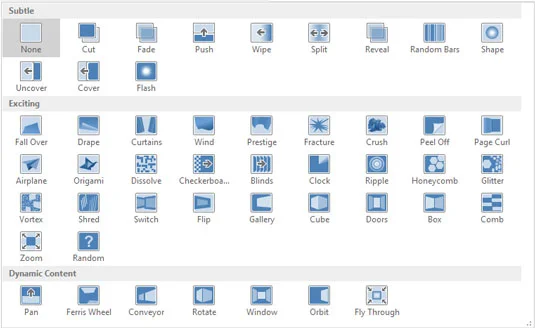 Kako uporabljati prehode diapozitivov v PowerPointu 2016