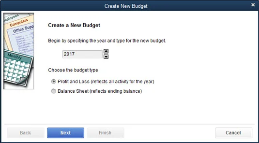 Hogyan állítsunk be költségvetést a QuickBooks 2016-ban