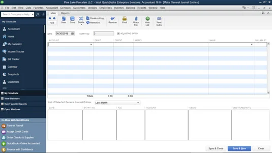 A hiányzó számok megadása a QuickBooks 2016 számladiagramjának véglegesítéséhez